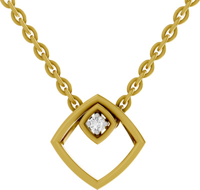 Sparq Certified Lab Grown Diamond & BIS Hallmark Pendant With Chain Gold-plated Sterling Silver