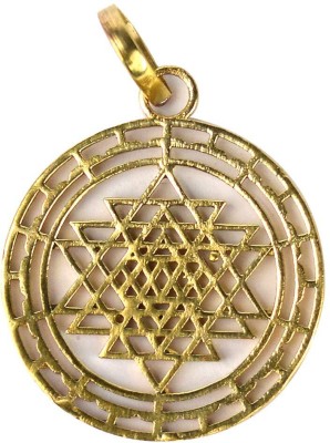 RRSKT Shri Yantra | Shree Yantra Pendant In Ashtadhatu for Men and Women Gold-plated Alloy Pendant