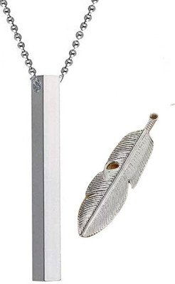 DVM LONG LASTING LEAF PENDANT & SILVER BAR SHINING COLOR WITH HIGH QUALITY Alloy Layered