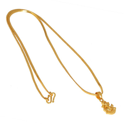 SHREEJIART LORD GANESHA 1 Gold-plated Metal Pendant Set