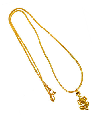 SHREEJIART LORD GANESH 3 Gold-plated Metal Pendant Set