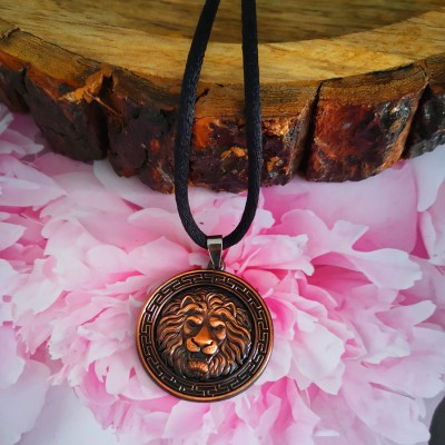 Shiv Jagdamba Bikers Jewelry Lion Head Animal Gift Pendant Necklace Chain Rhodium Stainless Steel Pendant