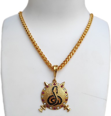 D D FASHION Dhal Goga pandal Locket with Chain for mens and boys Gold-plated Alloy Pendant Set