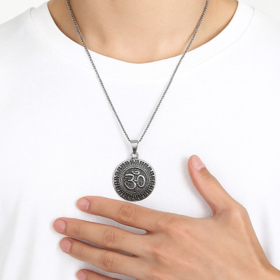 Sivaa Divine Om Pendant Chain Alloy Locket