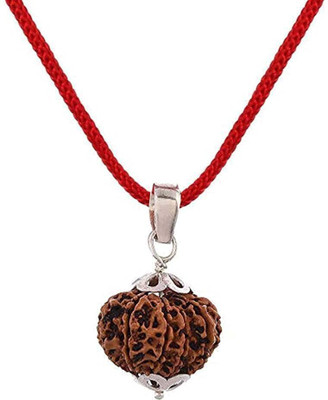 Jewelswonder Original Eleven Faced 11 Mukhi Rudraksha 925 Sterling Silver Pendant Certified Wood Pendant