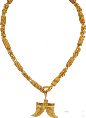 Aviate 2 JOIN Nankh GOLDEN & GATH SPING Alloy Gold plated Chain For Boys and Men Gold-plated Cubic Zirconia Alloy Pendant Set