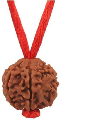 JangraBro Original 6 Mukhi Nepali Rudraksha Wood Pendant