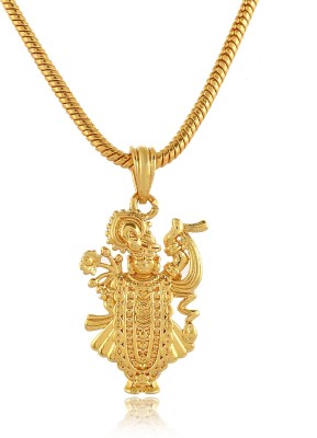 NAVYA ART radha krishna chain for men Gold-plated Alloy Pendant Set