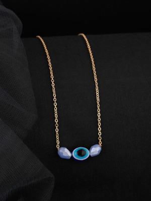 BOGHRA SALES Gold Plated Evil Eye Pendant Chain For Women,Girls Gold-plated Pearl Alloy Pendant