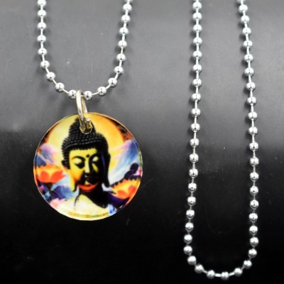 AFH Lord Buddha Crystal Bead Chain Religious pendent for Men and Women Acrylic Pendant