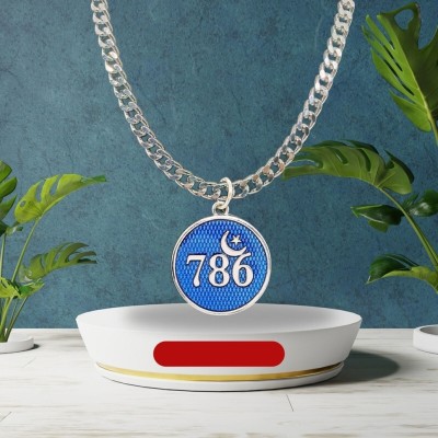 D2Fashion 786 in Blue Plate Locket With Pendant Metal Locket