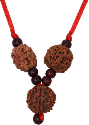 Devadidev Saraswati Kawach Kavach for Students Combination of 3,4 & 6 Mukhi Rudraksha Wood Pendant