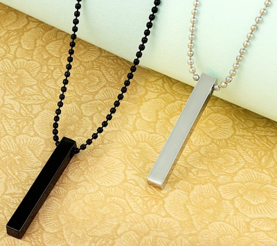 m a enterprises F 206_JSE-combo bar jhk369 Black Silver Stone Pendant Set