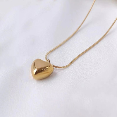 draky jewels heart pendent Gold-plated Stainless Steel Locket Set