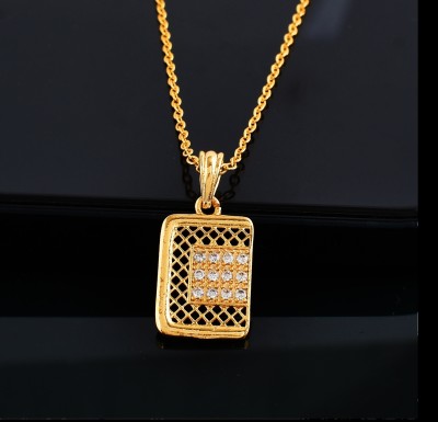 PYR Fashion gold style chain for men brass Gold-plated Brass Pendant Set