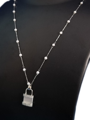 AP AAYUSH PENDANT 005 Silver Pearl Alloy Pendant Set