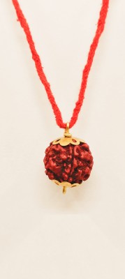 Kripalu store 5 Mukhi Rudraksha Brass Wood Pendant