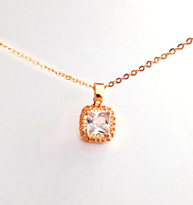 Nawab Collection Latest Attractive Chain New Trendy Beautiful Fashion Necklace Set Gold-plated Cubic Zirconia Alloy Pendant Set