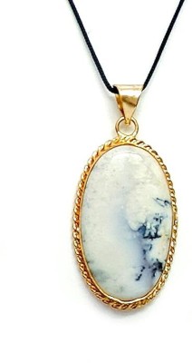 AIR9999 Natural Dendrite Opal Oval Shape Natural Crystal Stone Golden Plated Pendant Crystal Crystal Pendant