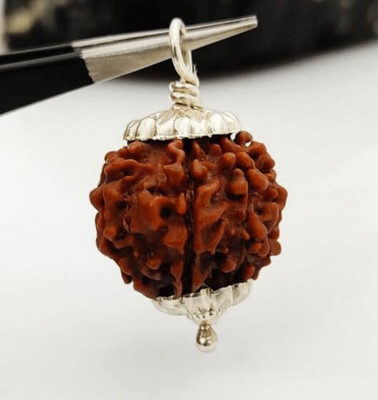 Beautum 5 Mukhi Rudraksha From Nepali Five Face Rudraksha Metal Capped Wood Pendant