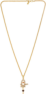 Jagsun Pendant Locket Stylish, Fancy Gold-plated Cubic Zirconia Alloy