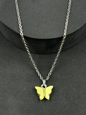 BOGHRA SALES Butterfly Pendant Chain For Women and Girls Gold-plated Alloy Pendant