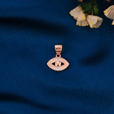 Shubhamkriti Jewels Evil Eye Locket Gold Plated with Crystal Accents Rhodium Silver Pendant