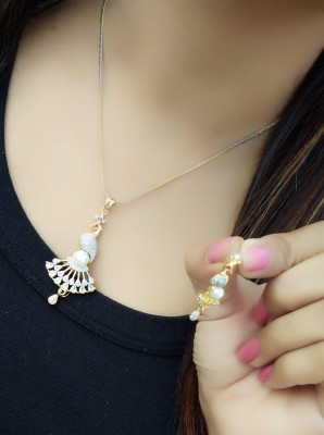 VIRU FASHION Adorable Gold Necklace Gold-plated Alloy Pendant Set