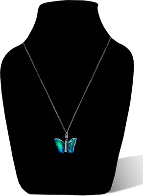 Uniqon Pendant Locket Necklace With Clavicle Chain Stainless Steel Pendant Set