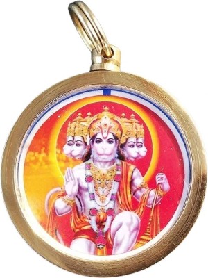 Astrosale Panchmukhi Hanuman Yantra Gold-plated Brass Locket