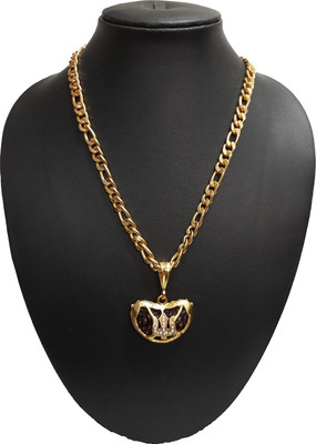 preetkala Shiv Locket Trishul & Sachin CHAIN Gold-plated Diamond Alloy Pendant Set