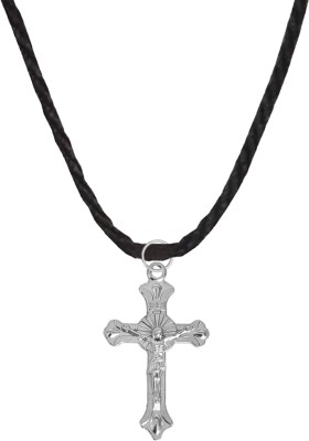 M Men Style Religious Lord Jesus Christ Cross Pendant Necklace Chain Sterling Silver Zinc, Metal Pendant