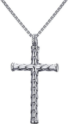 m a enterprises Christian Jesus Holy Cross Pendant/ Locket for Men and Women Stainless Steel Pendant