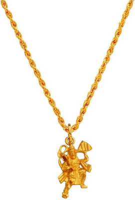ricky collections GOLDEN HANUMAN WITH GOLDEN CHAIN FOR MEN & WOMEN /GIRLS & BOYS Alloy Pendant Set