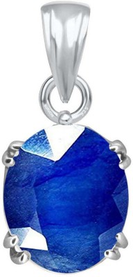 Suruchi Gems & Jewels Blue Sapphire/Neelam 5.25 Ratti or 5 Ct Gemstone Men & Women bis Hallmark 925 Sterling Silver Stone Pendant
