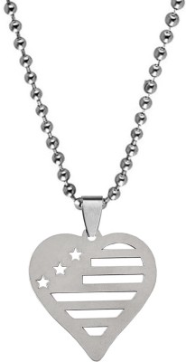 M Men Style Valentine Day Gift Star Love Heart Shape Pendant Necklace Chain Sterling Silver Stainless Steel Pendant