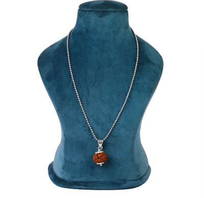 Astrodidi 7 Mukhi Rudraksha Nepali Natural Seven Face Rudraksh With Chain Stainless Steel Pendant