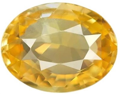 barmunda gems 6.25 Ratti Yellow Sapphire Gemstone Original Certified Pukhraj Stone Sapphire Stone