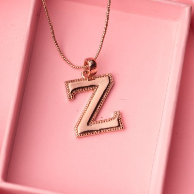 Estele Estele Initial Z Rose Gold Plated Alloy Pendant Alloy Pendant