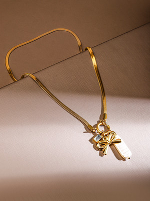 RUBANS Gold-plated Stainless Steel Pendant