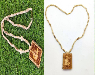 Green Spiritual Wood Pendant