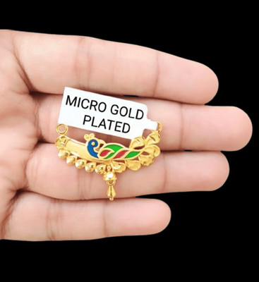 DIVS FASHION PEACOCK MANGALSUTRA PENDANT WITH MICRO GOLD PLATED Gold-plated Brass Pendant