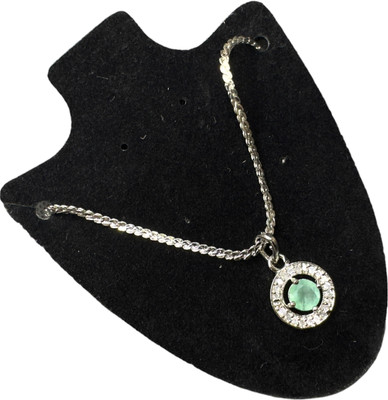 Charms ANTI-TARNISH STERLING SILVER SILK CHAIN NECKLACE FOR WOMEN & GIRLS Silver Alloy Locket Set