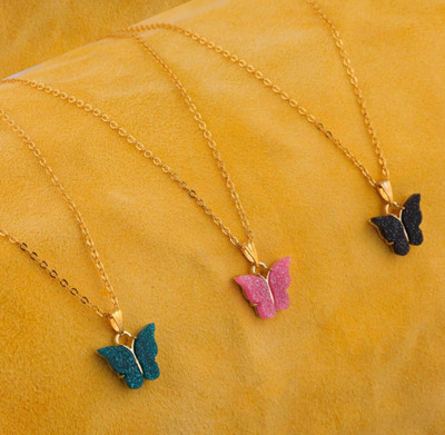 vadhvalaenterprise Gold-plated Beads Crystal Pendant Set