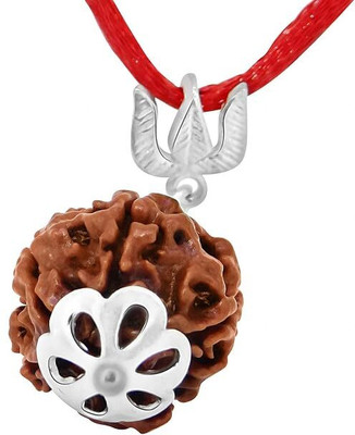 CRGO -XXVV™Nepali Five Faced / 5 Mukhi Rudraksha Bead--5-PIECE-294 Wood Locket