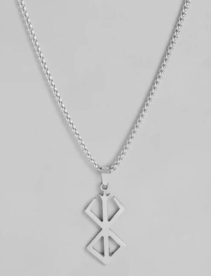 Harsh unisex berserk pendant necklace with chain Silver Stainless Steel Locket