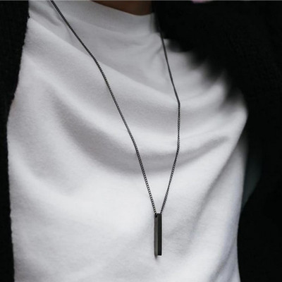 m a enterprises F 187_JSE-blk bar fasw Titanium Stone Pendant Set