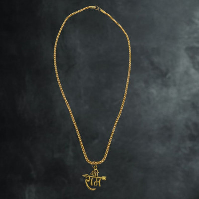 urbanzebra Ayodhya Ram lala, Shree Ram Pendant Chain Locket Men women Gold-plated Brass, Alloy Pendant Set