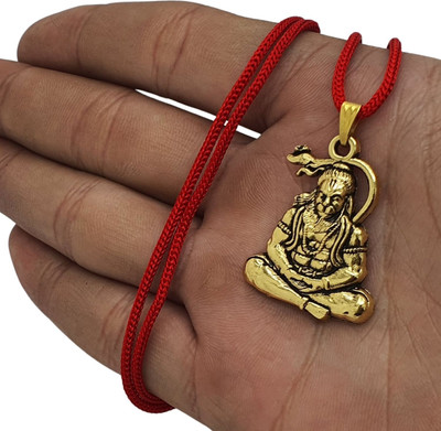 House Spiritual ENTERPRISE Shree ram Jaap HanumanJi locket for boys With Dagha Best Gift to Loved Ones Gold-plated Brass, Alloy Locket Set