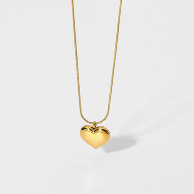 Beline beline gold heart anti tarnish pentent necklace for women ,girls Gold-plated Stainless Steel Pendant Set